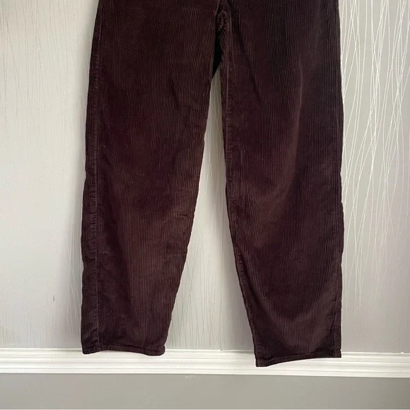 Levi's Baggy Dad Corduroy Pants Dark Brown Size 24 Premium - Picture 3 of 15